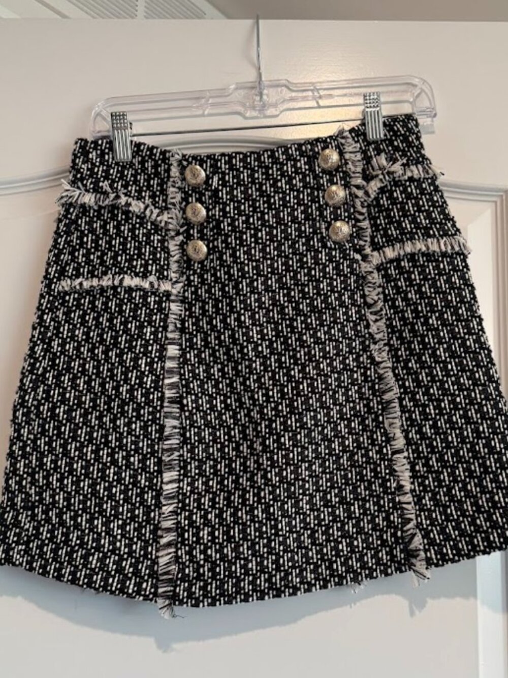 INTERMIX Tweed Fringe Skirt | Size 4